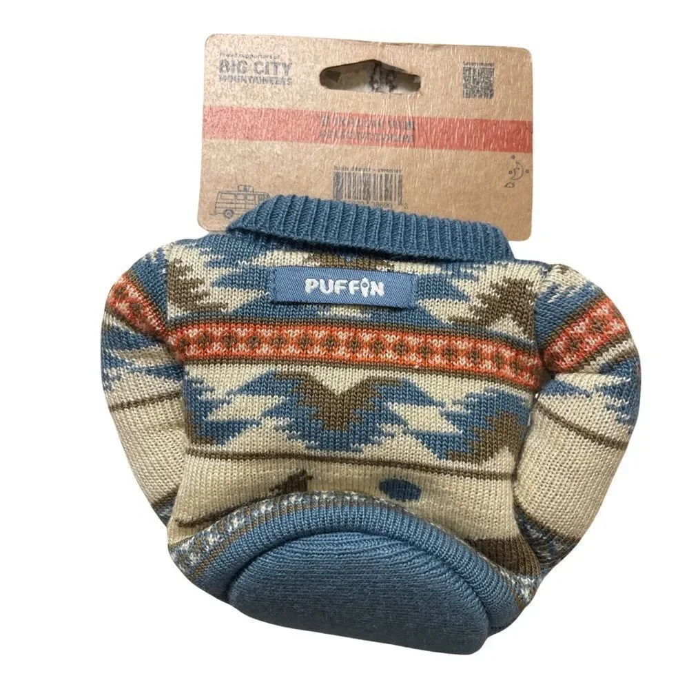 Puffin Coolers Beverage Nordic Sweater for Bottle NWT